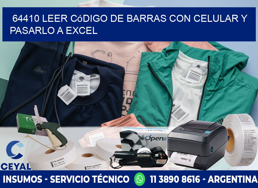 64410 Leer código de barras con celular y pasarlo a Excel