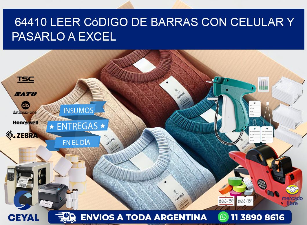 64410 Leer código de barras con celular y pasarlo a Excel