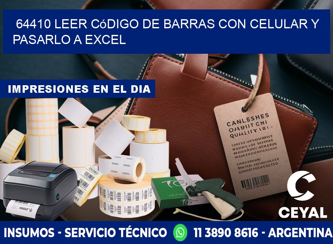 64410 Leer código de barras con celular y pasarlo a Excel