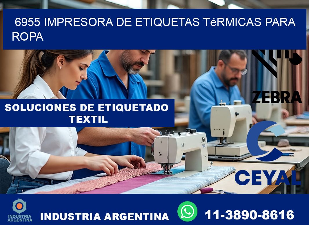 6955 impresora de etiquetas térmicas para ropa