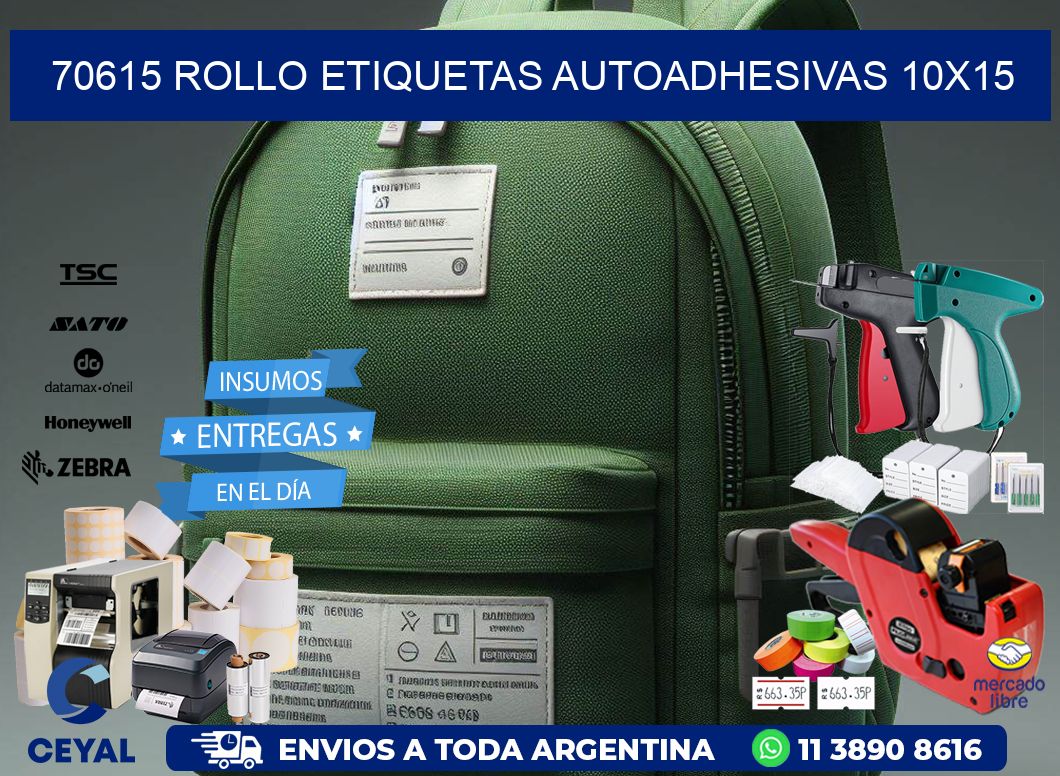70615 Rollo Etiquetas autoadhesivas 10×15