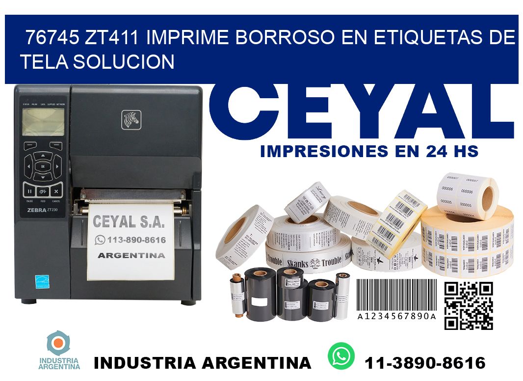 76745 zt411 imprime borroso en etiquetas de tela solucion
