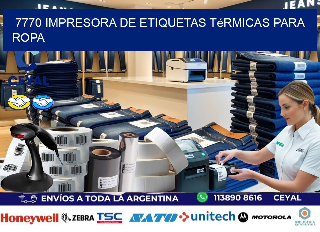7770 impresora de etiquetas térmicas para ropa