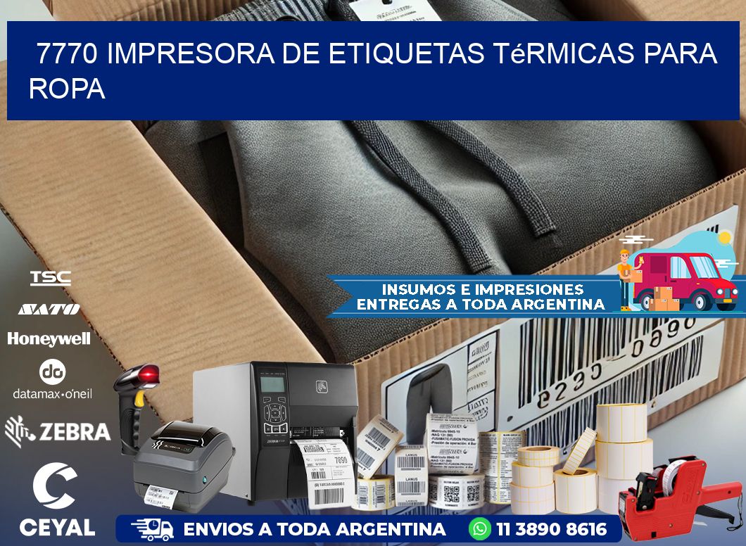 7770 impresora de etiquetas térmicas para ropa