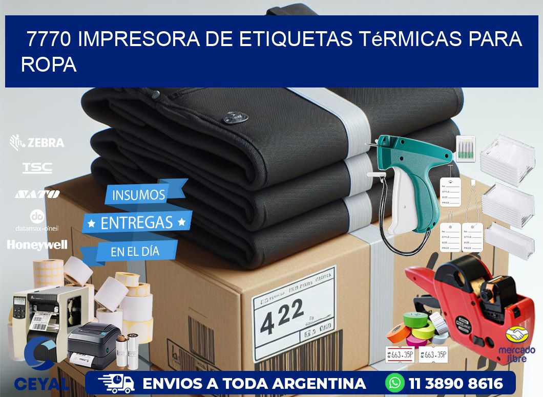 7770 impresora de etiquetas térmicas para ropa