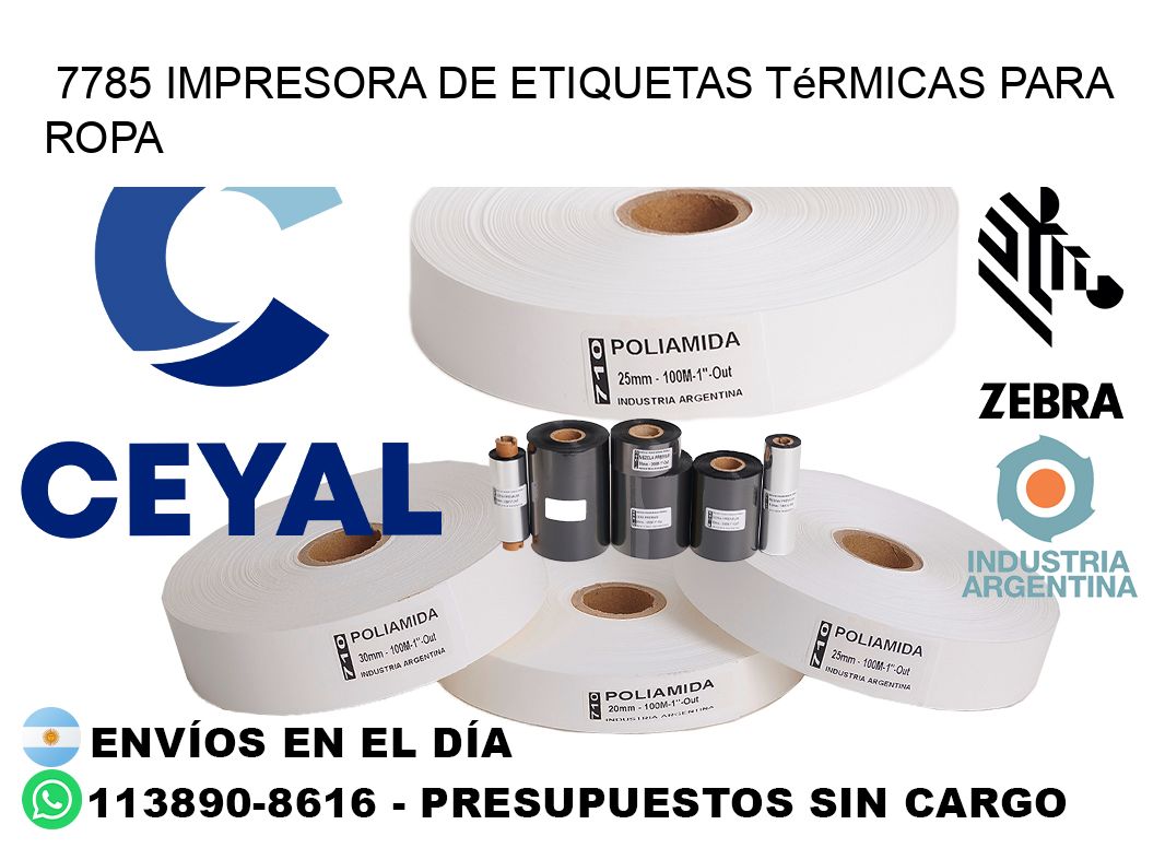 7785 impresora de etiquetas térmicas para ropa