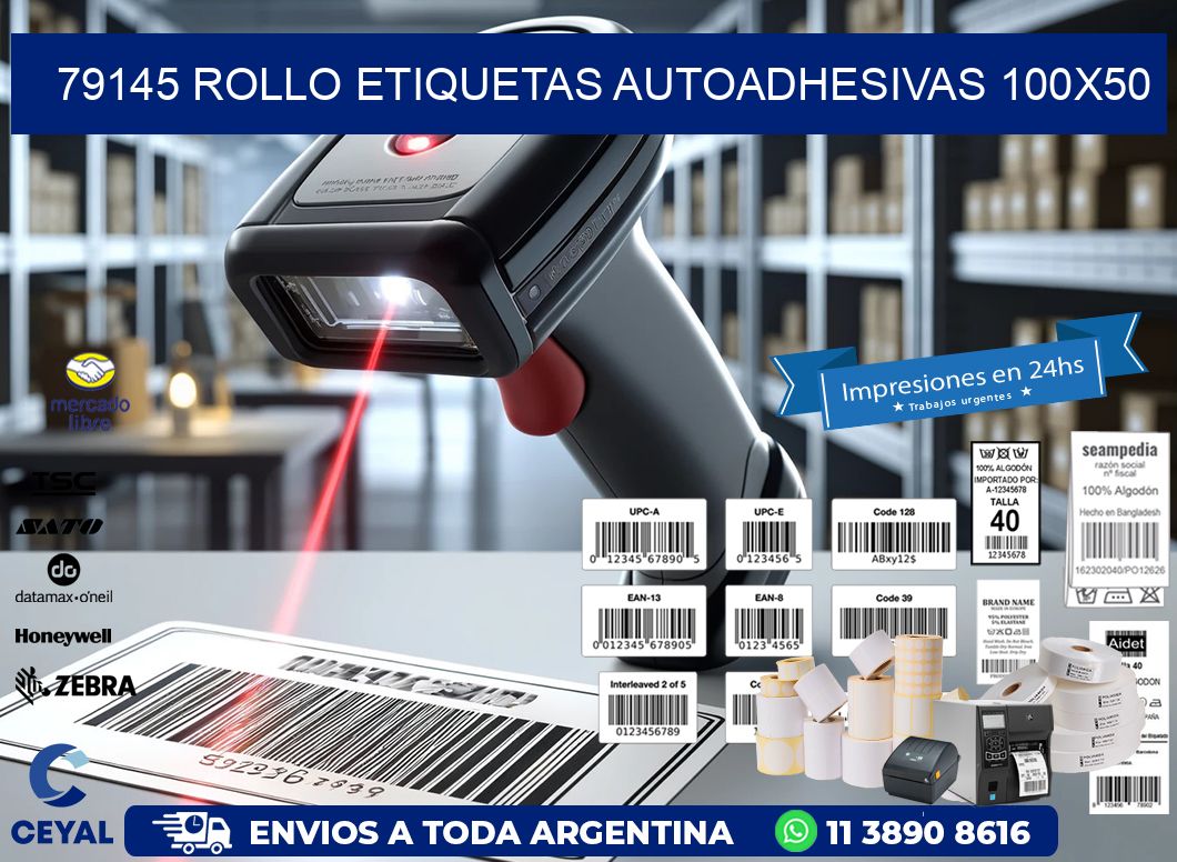 79145 Rollo Etiquetas autoadhesivas 100x50