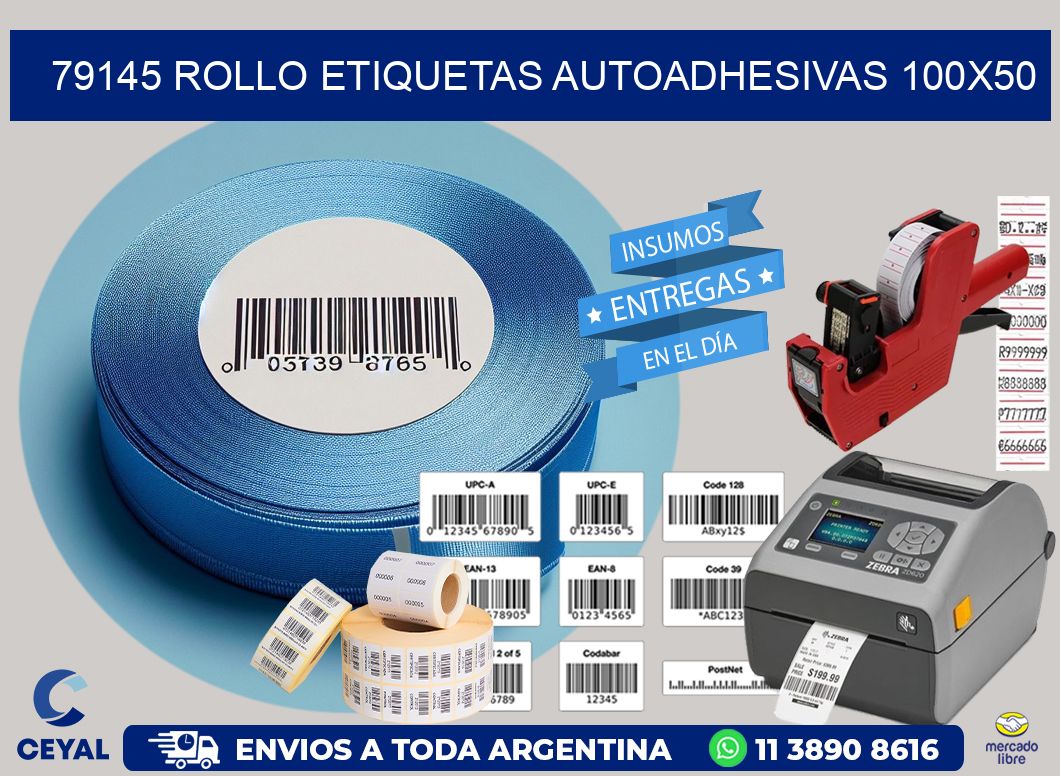 79145 Rollo Etiquetas autoadhesivas 100x50
