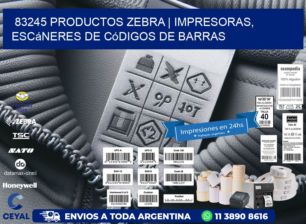83245 Productos Zebra | Impresoras, escáneres de códigos de barras