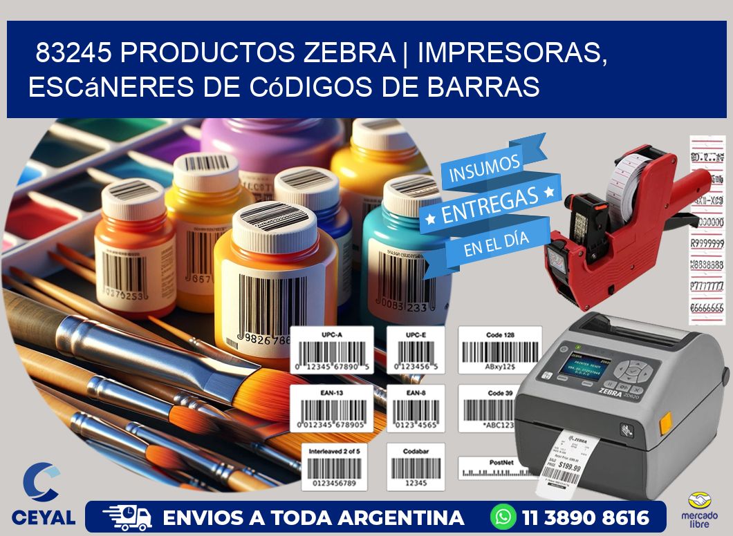 83245 Productos Zebra | Impresoras, escáneres de códigos de barras