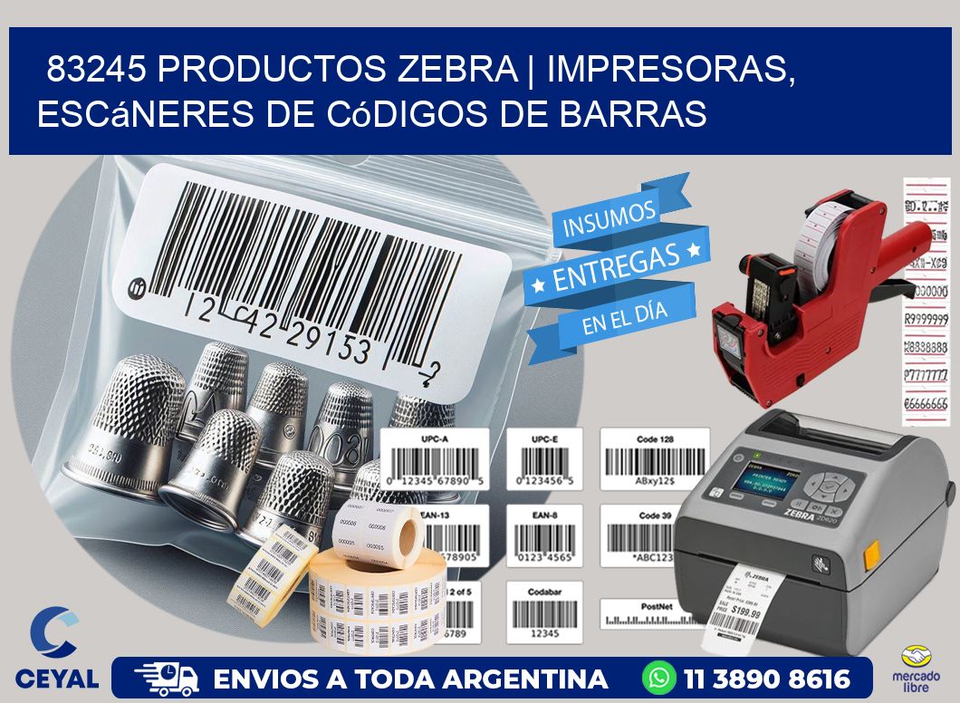83245 Productos Zebra | Impresoras, escáneres de códigos de barras
