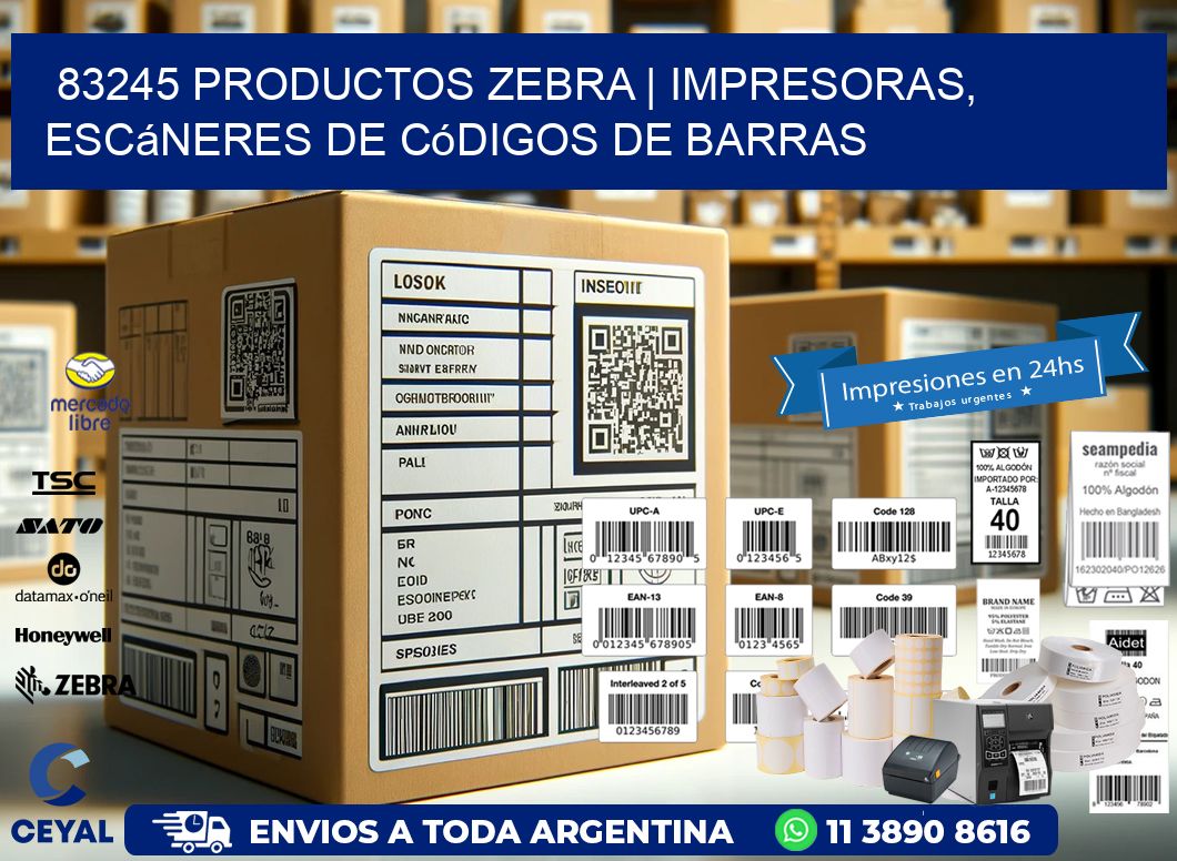 83245 Productos Zebra | Impresoras, escáneres de códigos de barras