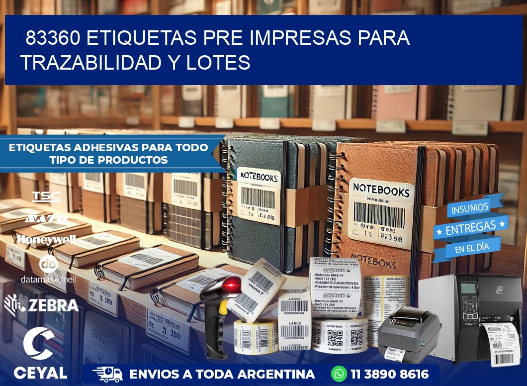 83360 etiquetas pre impresas para trazabilidad y lotes