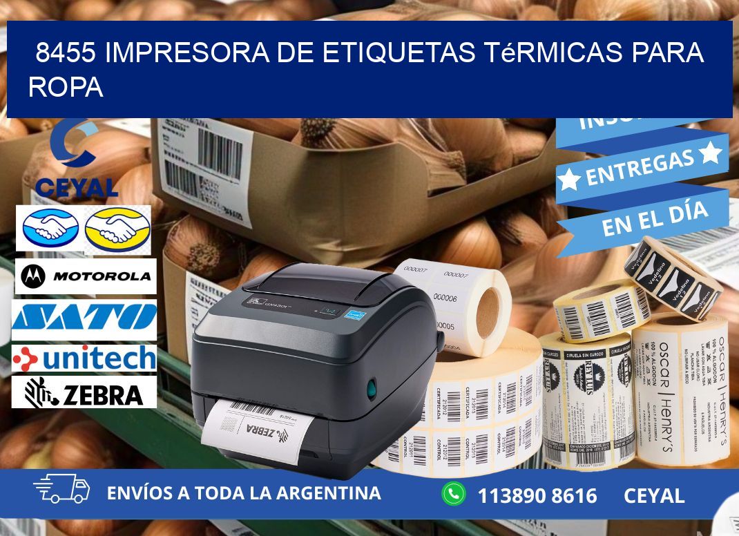 8455 impresora de etiquetas térmicas para ropa