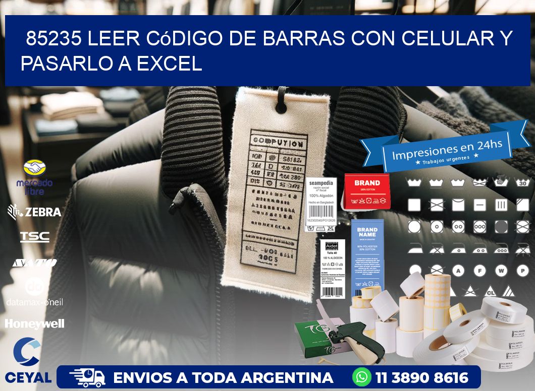 85235 Leer código de barras con celular y pasarlo a Excel