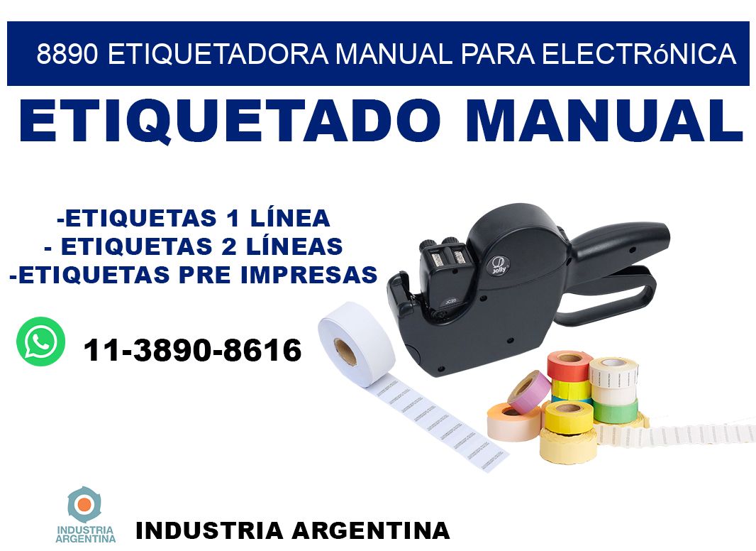 8890 etiquetadora manual para electrónica
