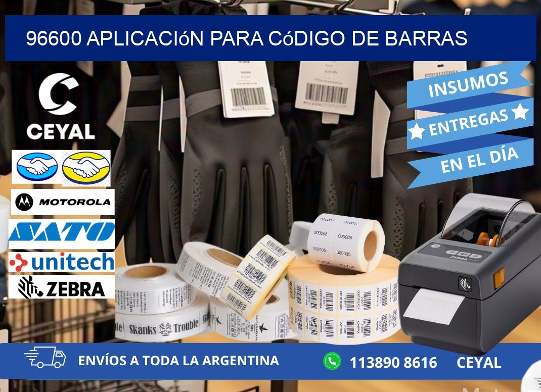 96600 Aplicación para código de barras