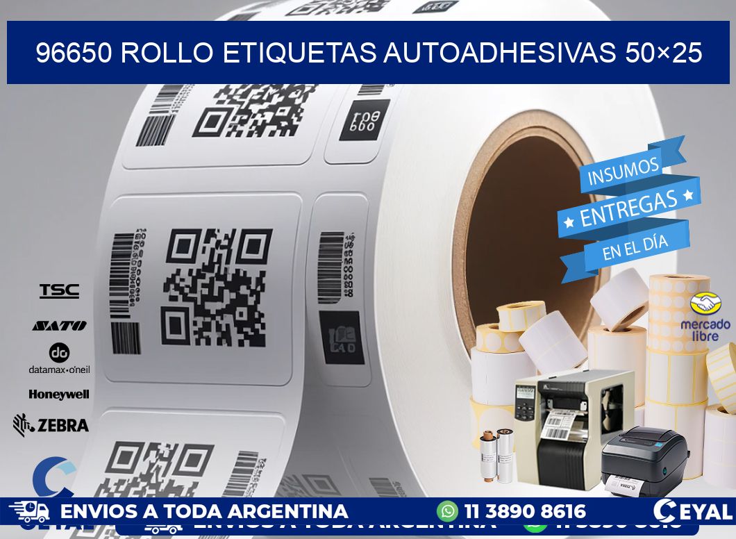 96650 Rollo Etiquetas autoadhesivas 50×25