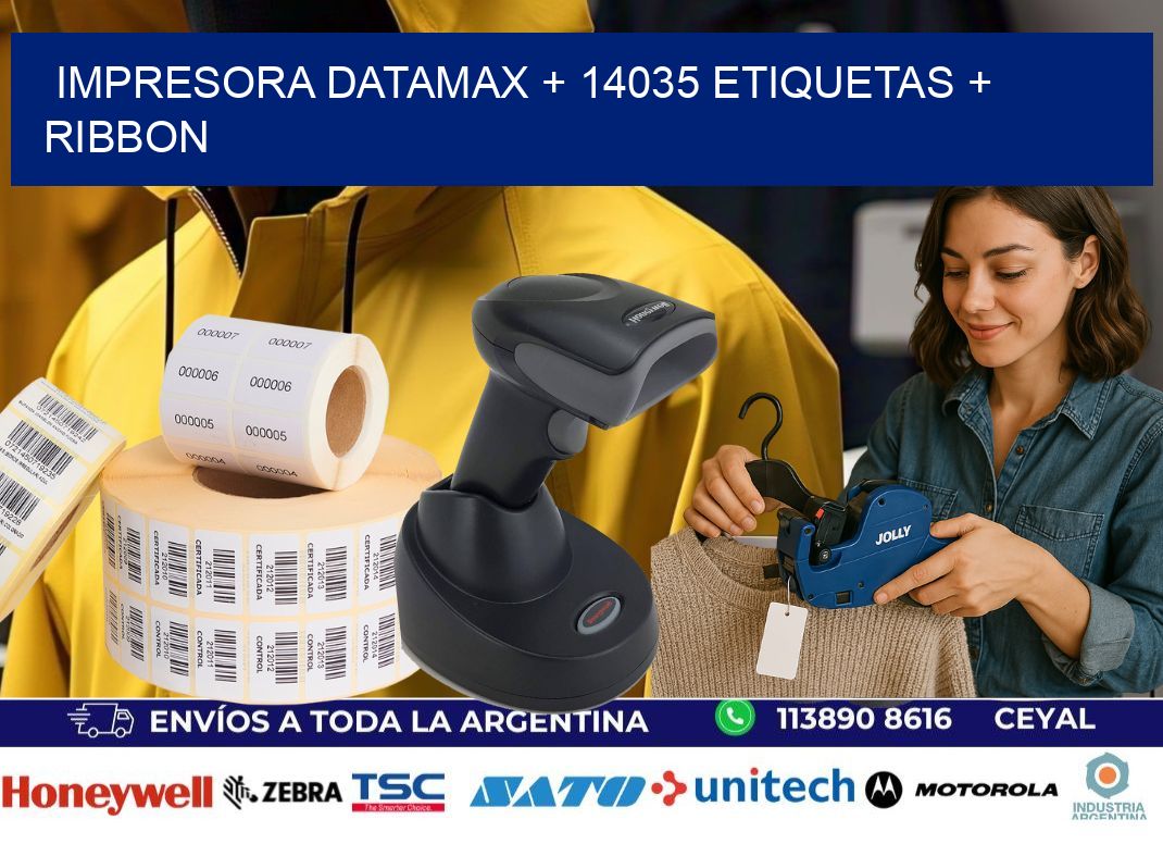impresora DATAMAX + 14035 etiquetas + ribbon