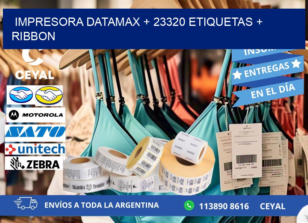 impresora DATAMAX + 23320 etiquetas + ribbon