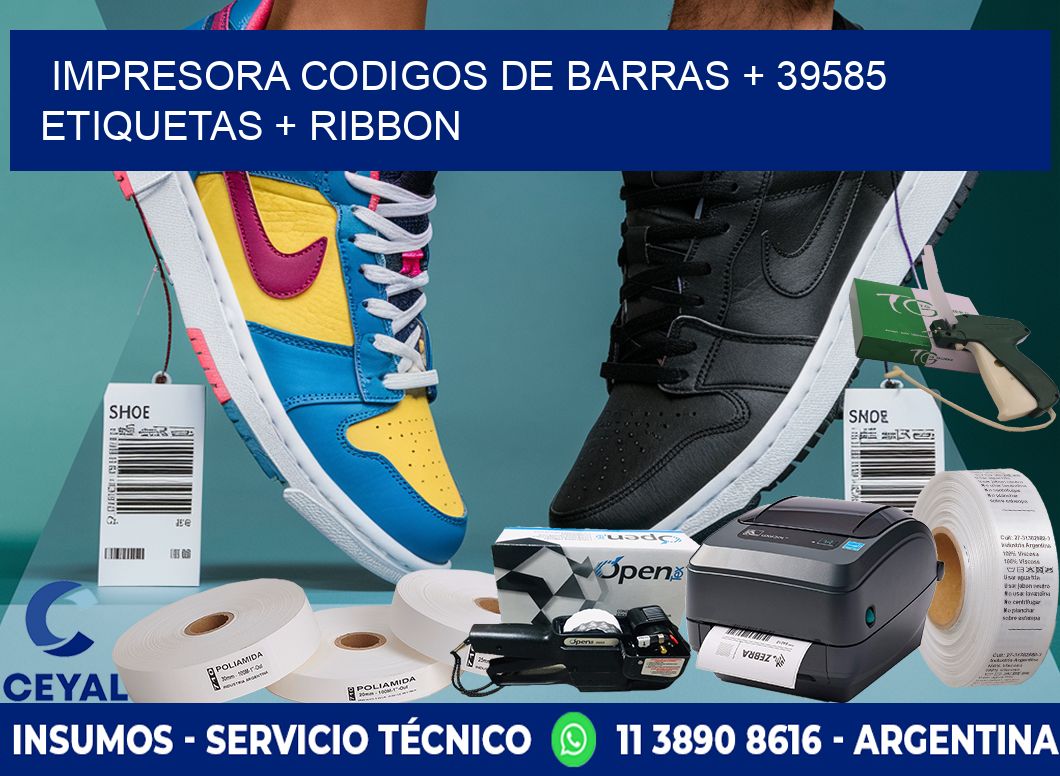 impresora codigos de barras + 39585 etiquetas + ribbon