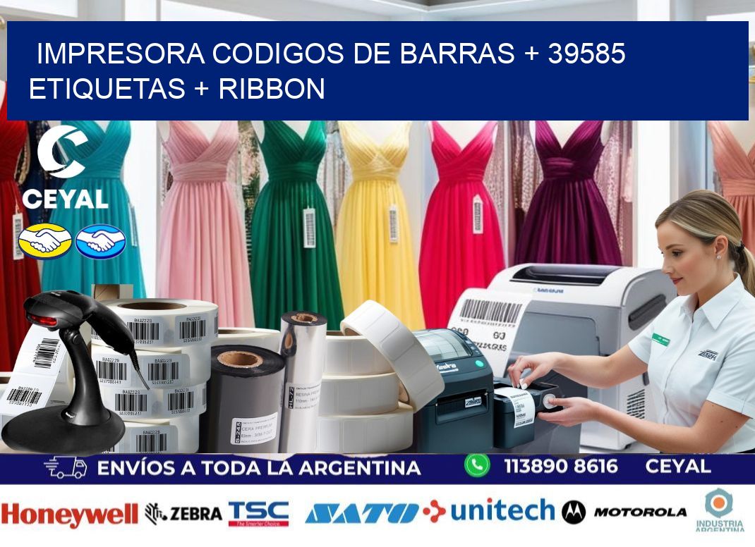 impresora codigos de barras + 39585 etiquetas + ribbon