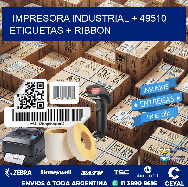 impresora industrial + 49510 etiquetas + ribbon