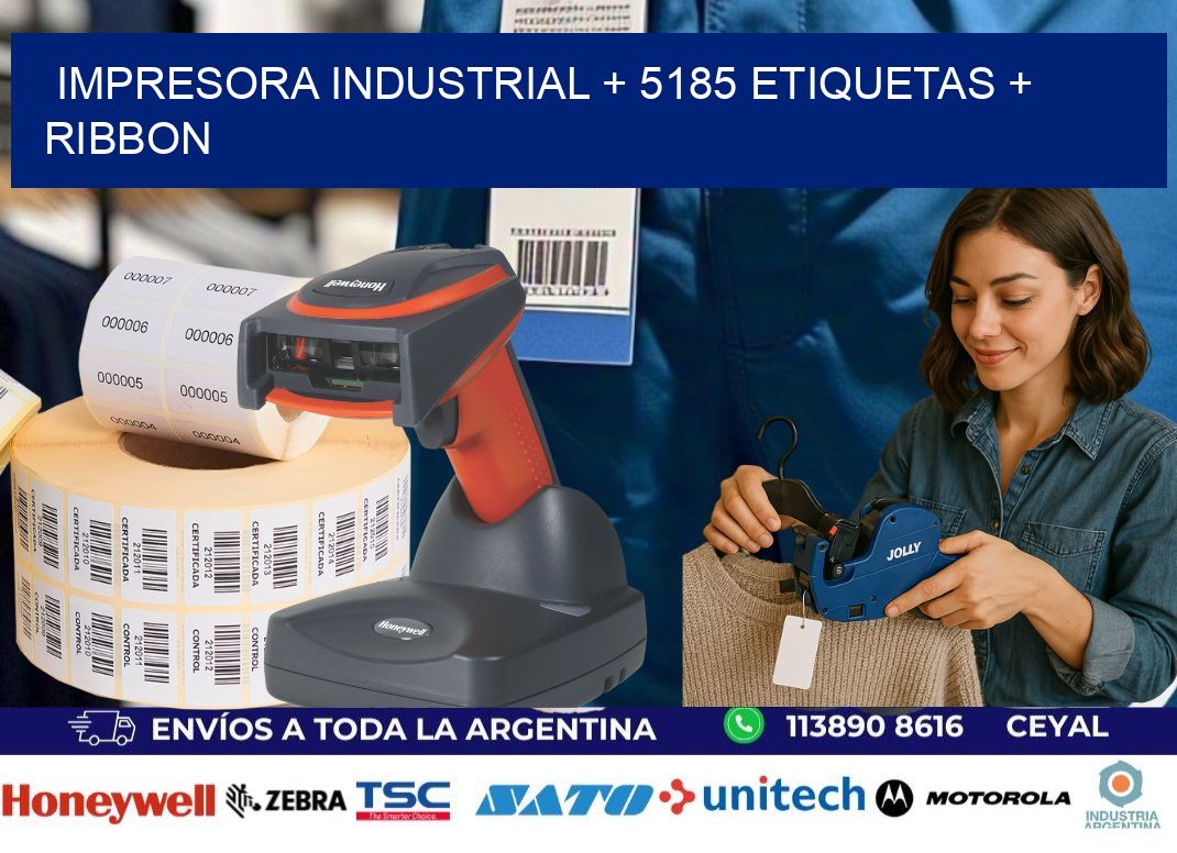 impresora industrial + 5185 etiquetas + ribbon