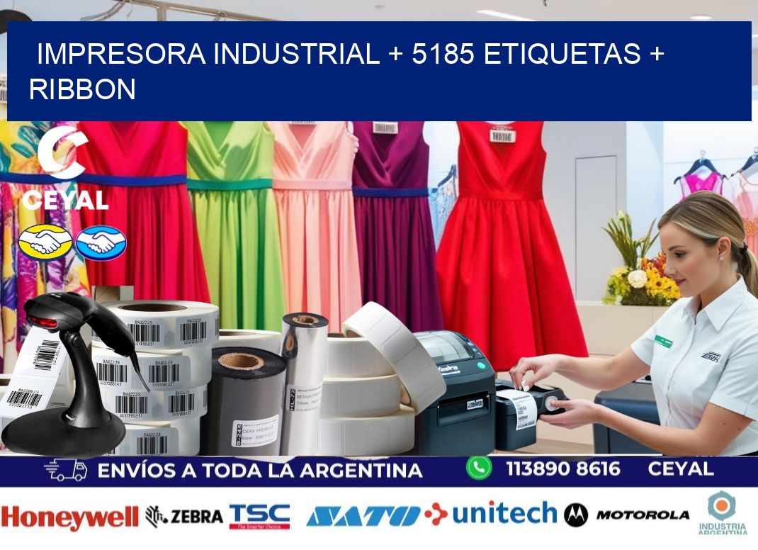 impresora industrial + 5185 etiquetas + ribbon