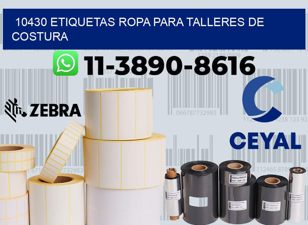10430 Etiquetas ropa para talleres de costura