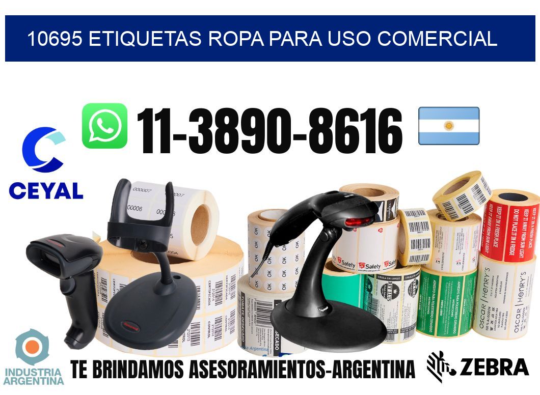 10695 Etiquetas ropa para uso comercial