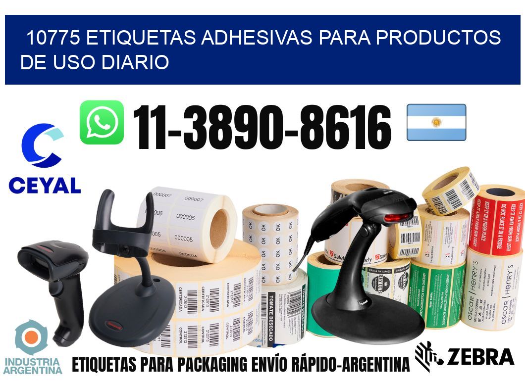 10775 Etiquetas adhesivas para productos de uso diario