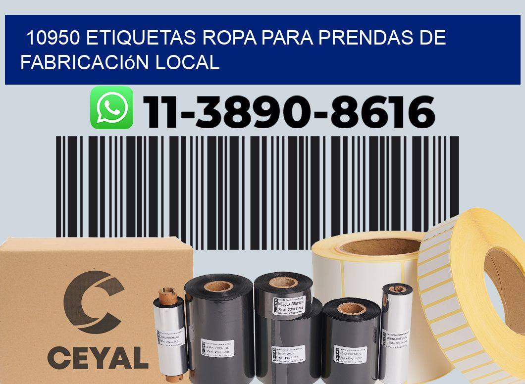 10950 Etiquetas ropa para prendas de fabricación local