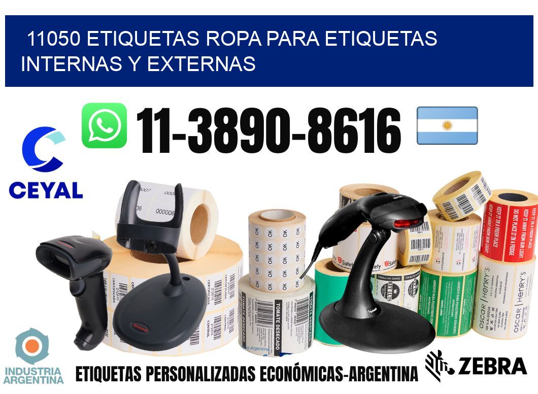 11050 Etiquetas ropa para etiquetas internas y externas