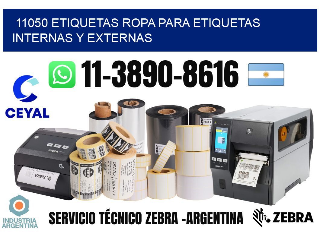 11050 Etiquetas ropa para etiquetas internas y externas