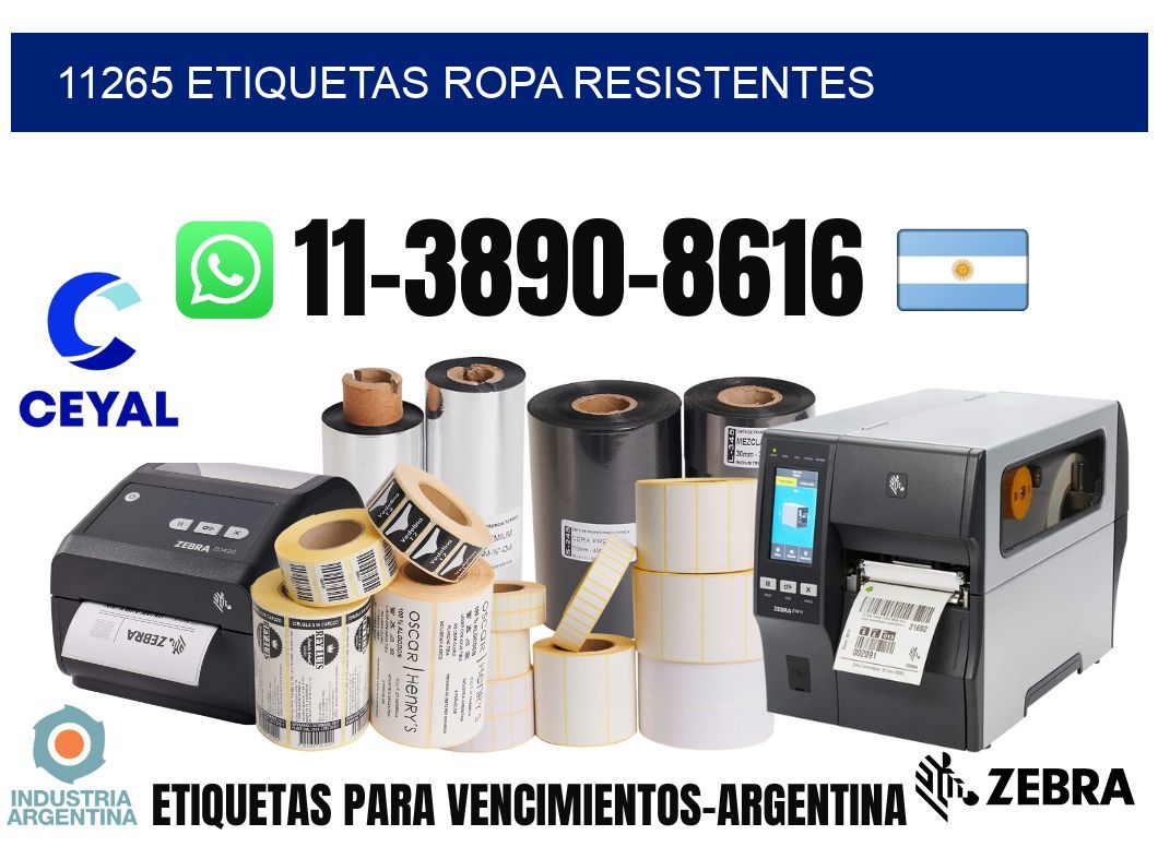 11265 Etiquetas ropa resistentes