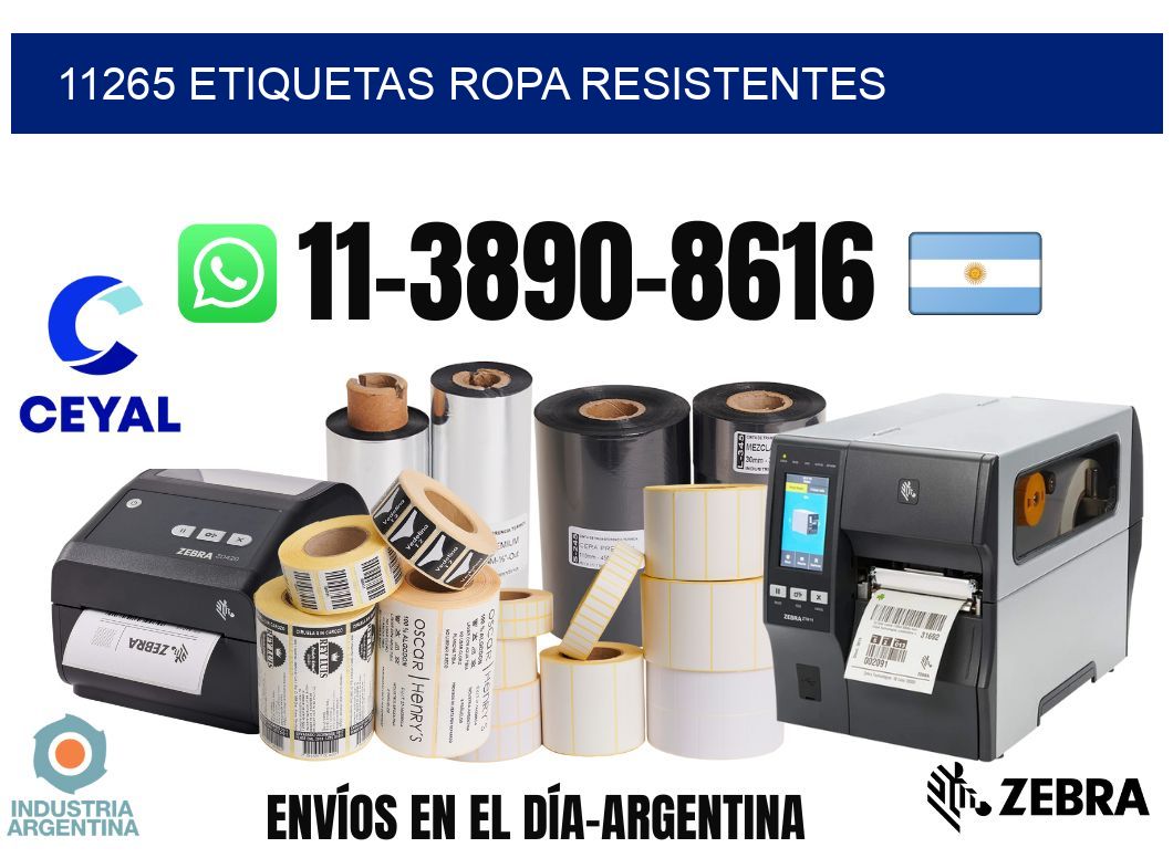 11265 Etiquetas ropa resistentes