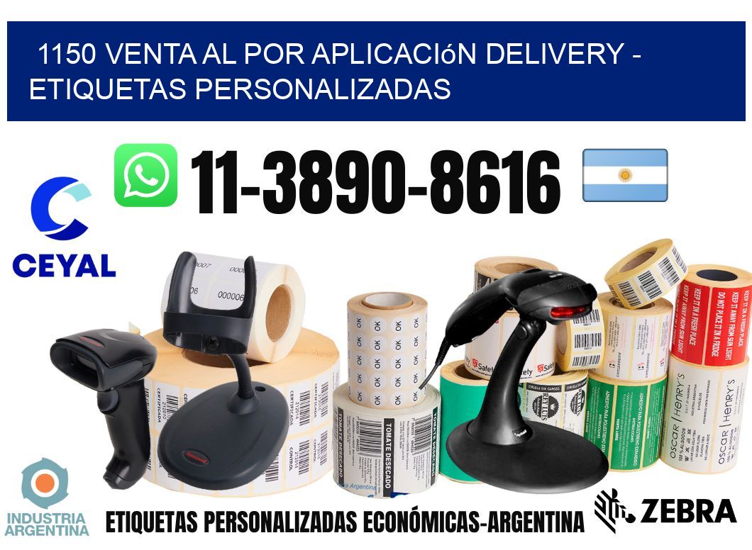 1150 Venta al Por Aplicación delivery - Etiquetas Personalizadas