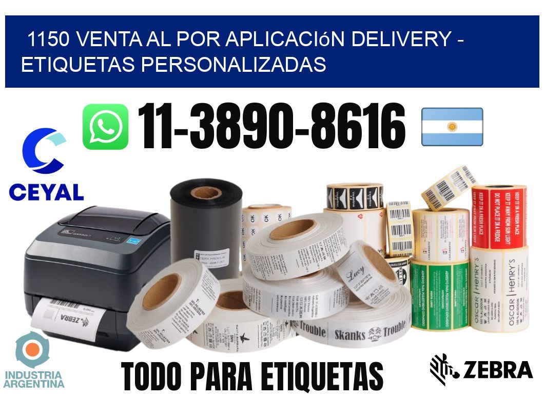 1150 Venta al Por Aplicación delivery - Etiquetas Personalizadas