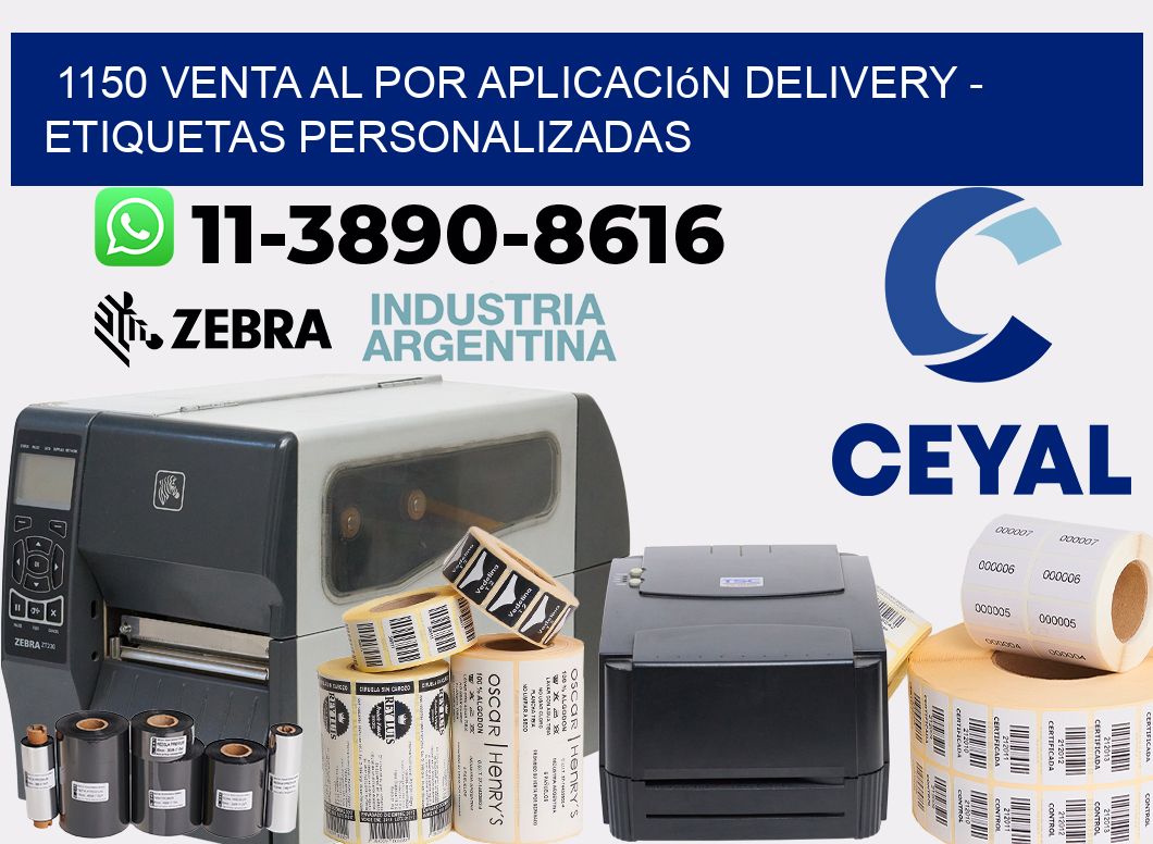 1150 Venta al Por Aplicación delivery - Etiquetas Personalizadas