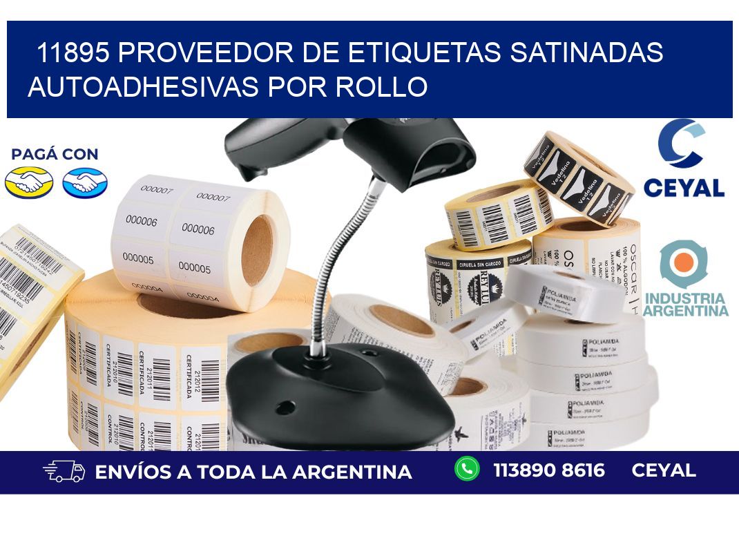 11895 proveedor de etiquetas satinadas autoadhesivas por rollo