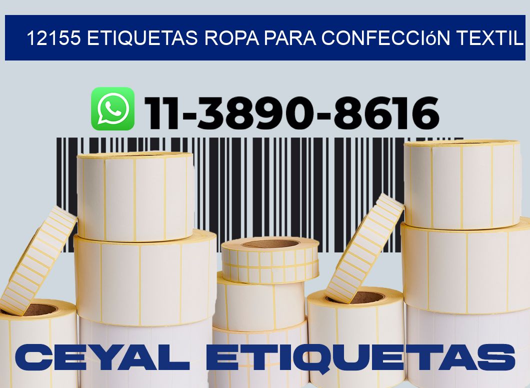 12155 Etiquetas ropa para confección textil
