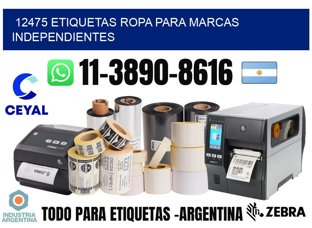 12475 Etiquetas ropa para marcas independientes