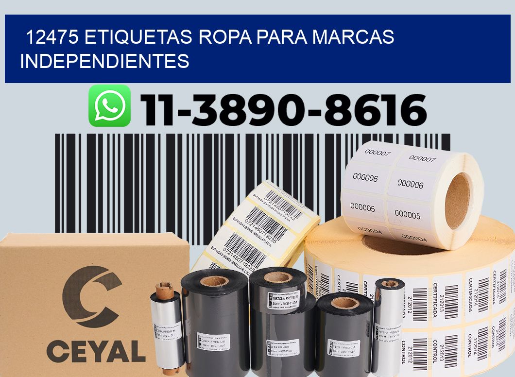 12475 Etiquetas ropa para marcas independientes