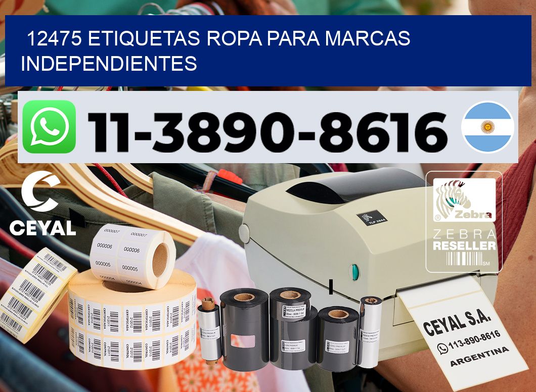 12475 Etiquetas ropa para marcas independientes