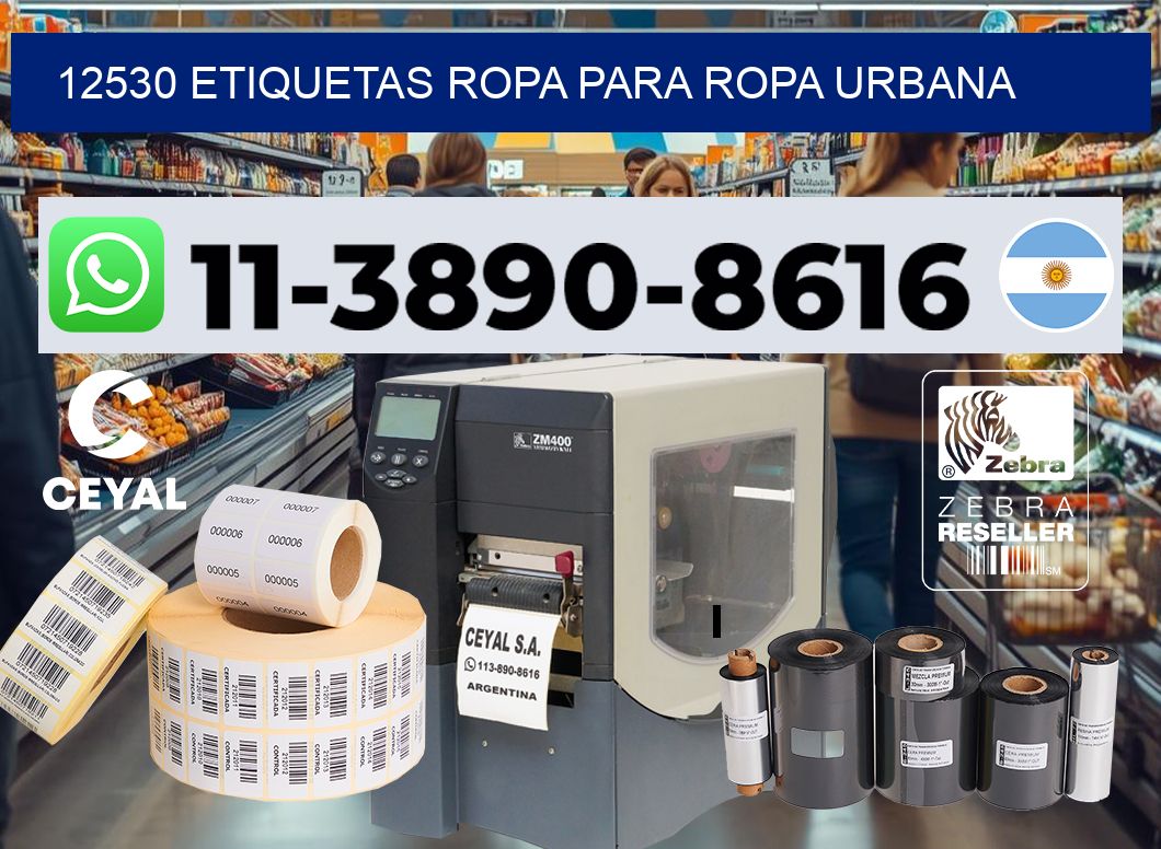 12530 Etiquetas ropa para ropa urbana