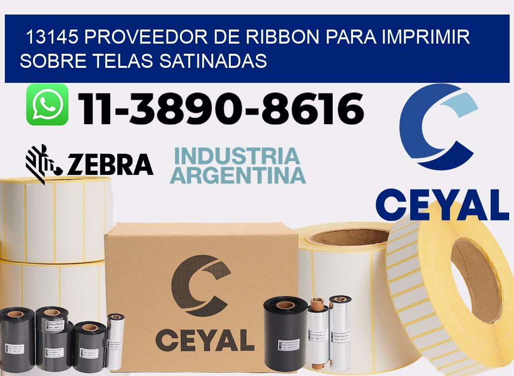 13145 proveedor de ribbon para imprimir sobre telas satinadas