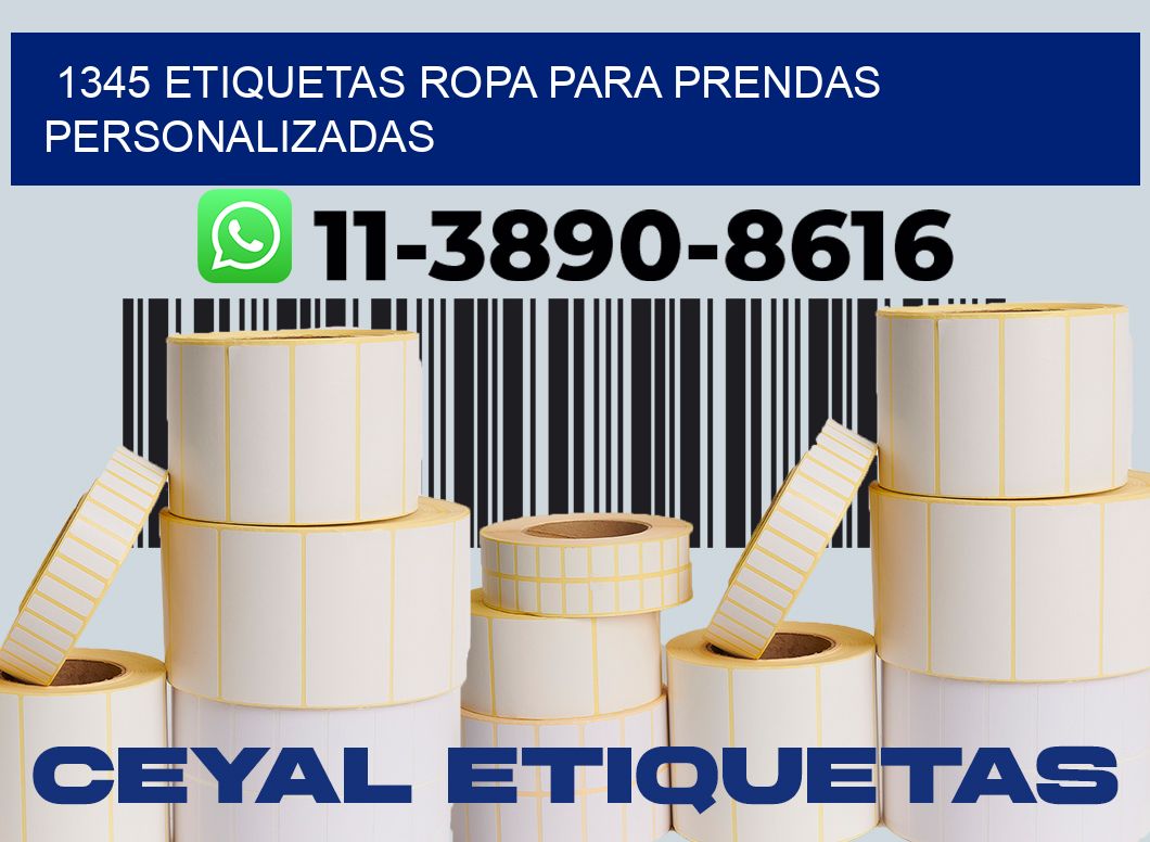 1345 Etiquetas ropa para prendas personalizadas