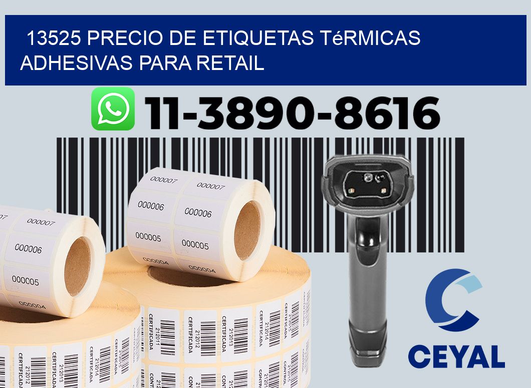 13525 precio de etiquetas térmicas adhesivas para retail