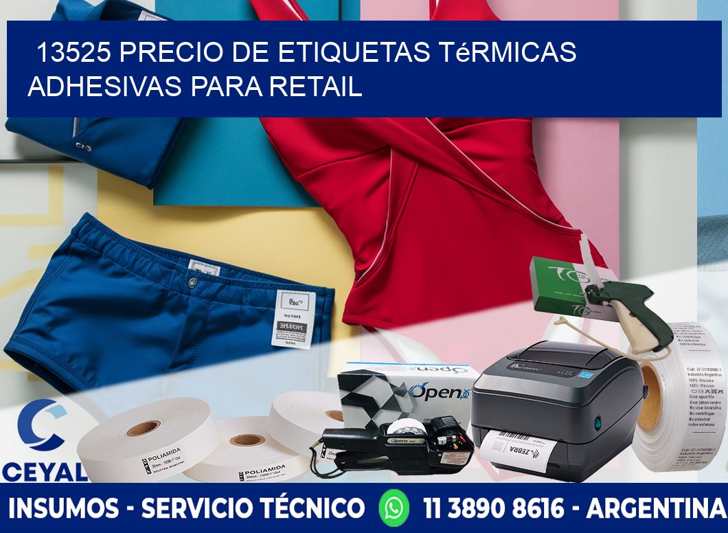 13525 precio de etiquetas térmicas adhesivas para retail